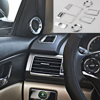 bbqfuka 7pcs car air vent door speaker chrome trim cover fit for honda accord 2013 2017 bezel car interior accessories styling