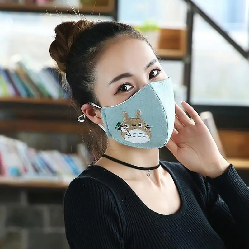 10 шт. женская маска для рта устойчивая к бактериям хлопковая PM2.5 фильтрующая