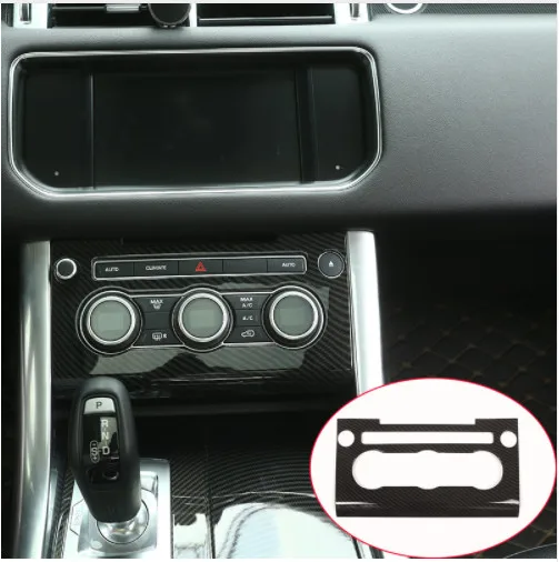 Carbon Fiber Style ABS Plastic Center Console AC Panel Frame Cover Trim For Landrover Range Rover Sport RR 2014-2017 | Автомобили и