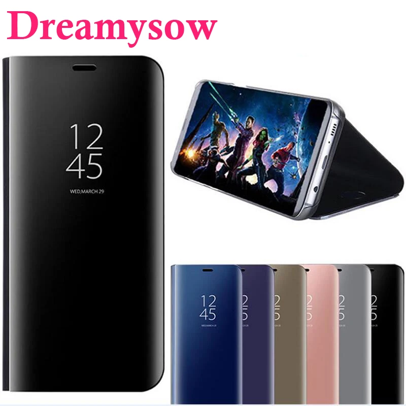 Прозрачный зеркальный эффект смарт-вид флип-чехол для Xiaomi Redmi Note 4 5 4X 5A Plus