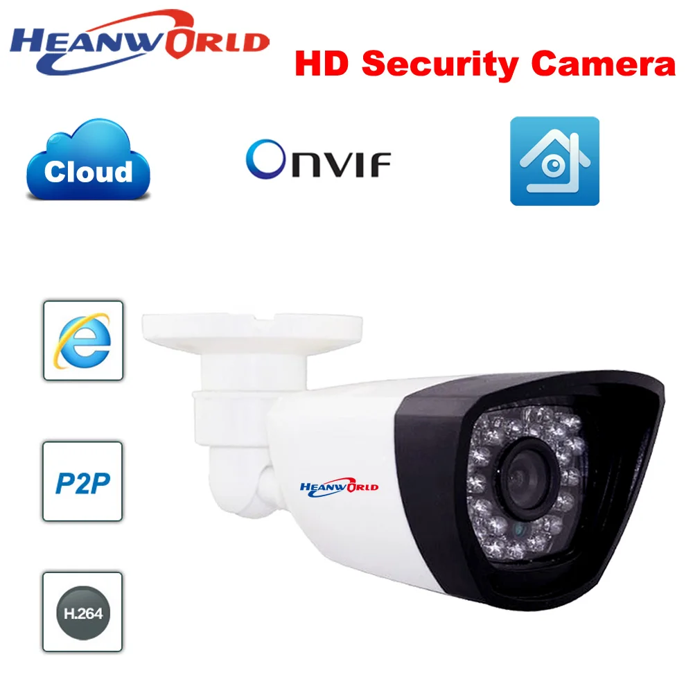 Heanworld POE камера 720P Power Over Ethernet IR Bullet IP ONVIF наружная домашняя безопасности CCTV сетевая