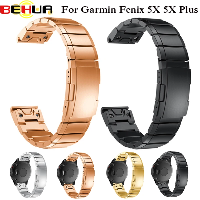 Быстросъемный сменный ремешок из нержавеющей стали для Garmin Fenix 5X GPS 3 HR Смарт-часы