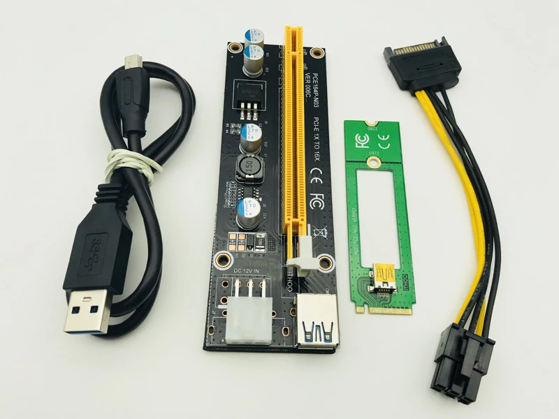 Фото Новый 60 см USB 3 0 1X до 16X M2 NGFF PCI E Express удлинитель переходника карты - купить