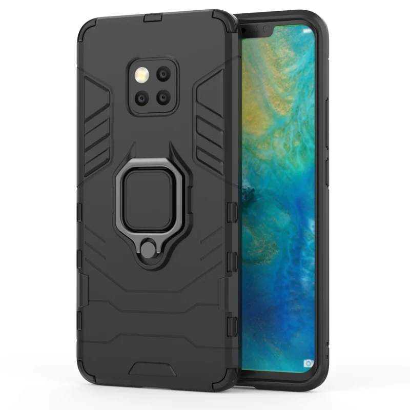 Защитный чехол для Huawei P20 Pro Lite Mate 20 Honor V10 с магнитным кольцом задняя крышка honor 8X 6X