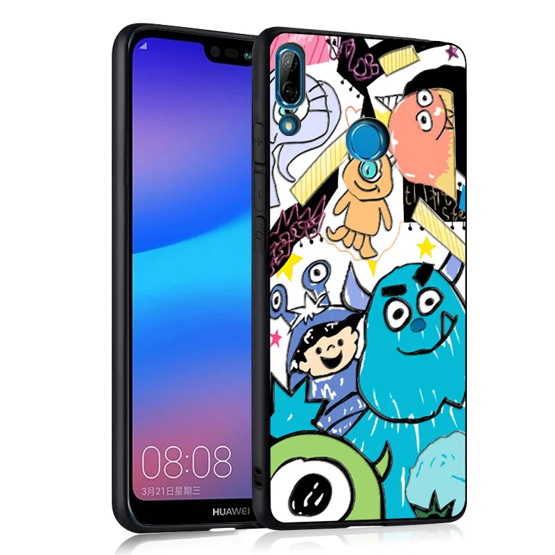 Huawei P20 P30 Lite чехол черный 3D рельефный для Pro Чехол Силиконовый мультяшный TPU P 20 30 |