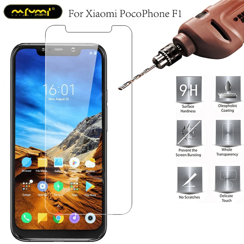 Закаленное стекло для Xiaomi Pocophone F1 Mi Max 2 3 9H 2.5D 0 26 мм Защитное экрана защитная