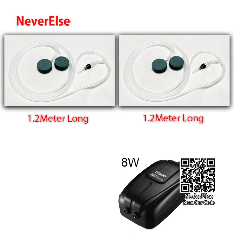 8W Solution2 Бесшумный Регулируемый внешний воздушный компрессор кислородный насос с воздушным каменным шлангом для аквариума аксессуар для аквариума один двойной выход - Цвет: 8W Solution2