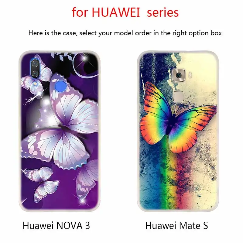 Чехол с синей бабочкой мягкие силиконовые чехлы для Huawei Mate 10 Lite 20 Pro 20X S Y5 2017 Y9 2018 2019