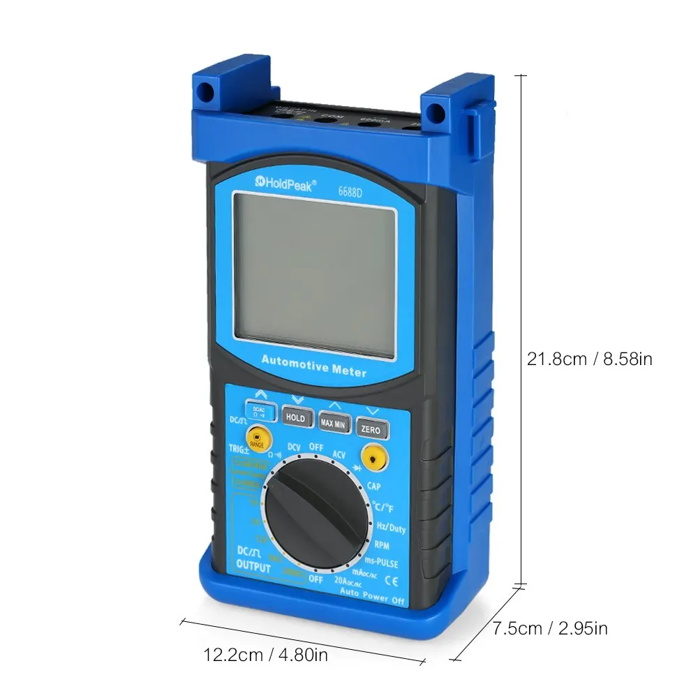 KKMOON HP-6688D Цифровой Автомобильный анализатор двигателя мультиметр 1000 в 20A