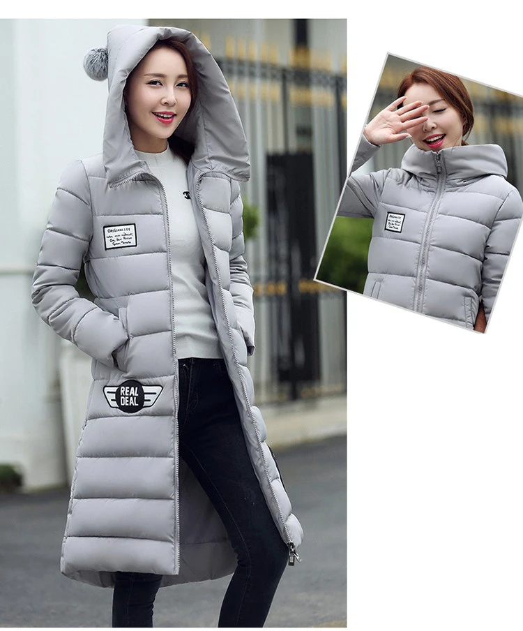 Женская зимняя куртка новый стиль большого размера узкие пальто теплые толстые