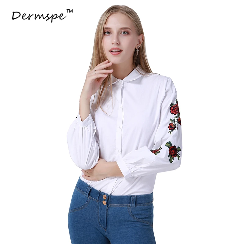 Blusas Плюс Размеры рубашка Для женщин топы Blusa блузки Вышивка 2018 5XL плюс женская