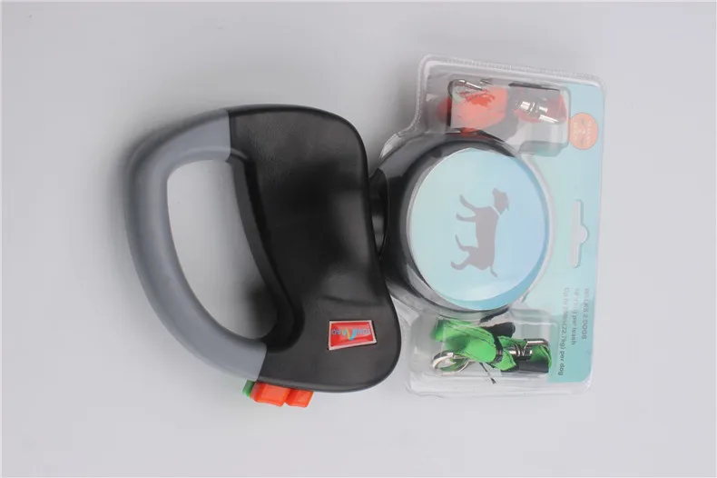 Регулируемый, автоматический телескопический двойной головкой Тяговый канат ПЭТ Тяговый канат Телескопический собачий тренировочный маленький и Средний Поводок для животных