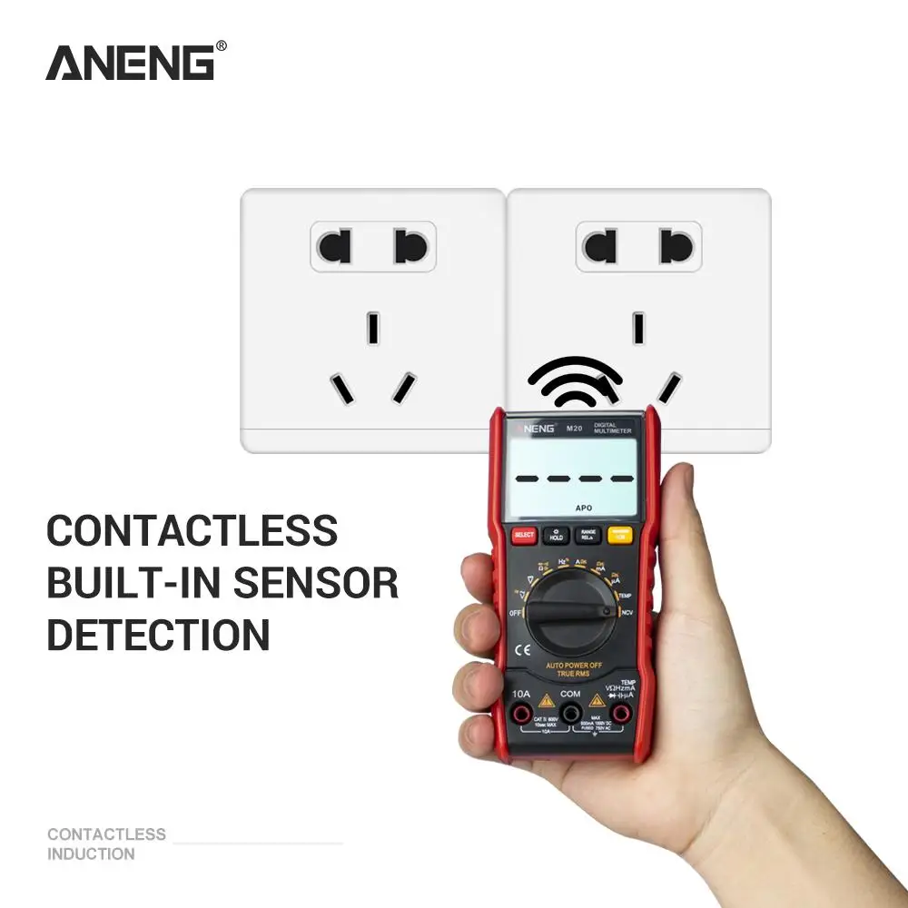 Цифровой мультиметр M20 True RMS автоматический диапазон 6000 отсчетов с подсветкой