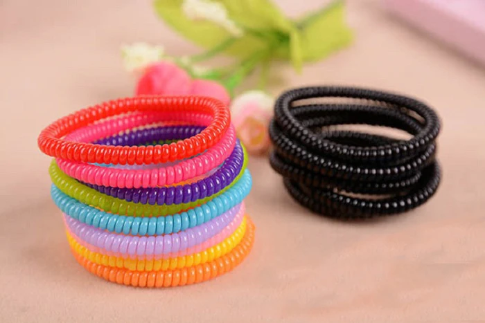 Шпилька для волос с резинкой, имеющая дизайн телефонного провода, для женщин и девочек, аксессуар для волос, держатель для головного убора, в форме гусеницы.