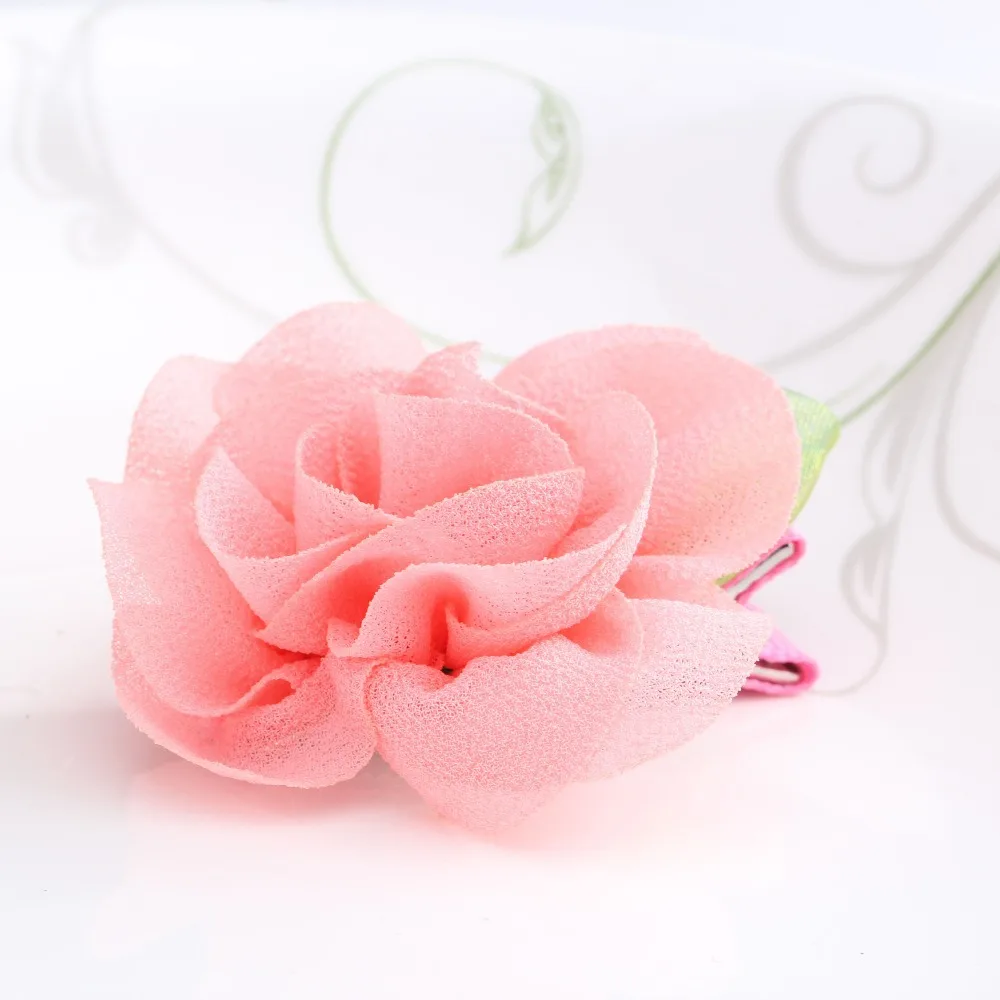 Новые брендовые Детские аксессуары для волос шифоновые Цветочные Шпильки
