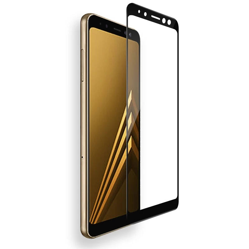 Для Samsung Galaxy A8 Plus 2018 Защитное стекло для экрана полное покрытие армированное