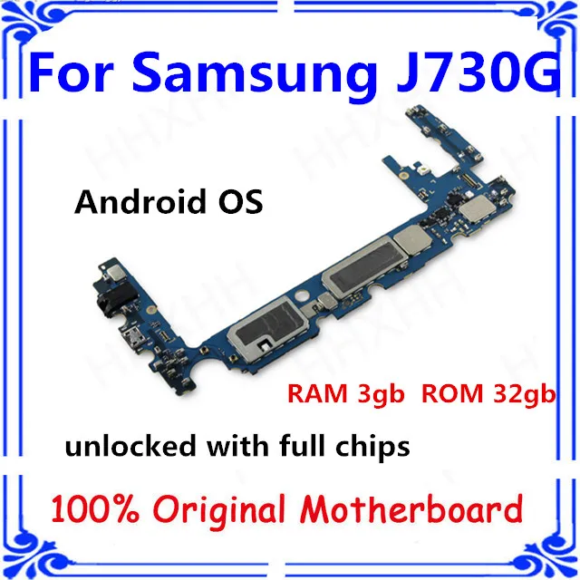 Разблокированная J730G MB для Samsung Galaxy J7 оригинальная материнская плата 3 ГБ 32 Панель