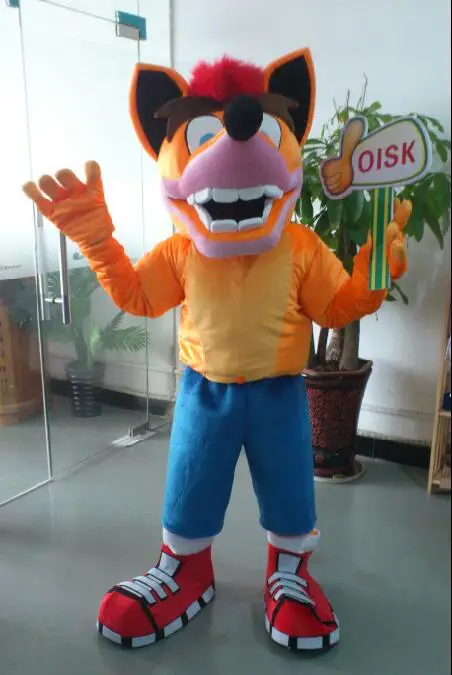 OISK Custom Crash Bandicoot костюм талисмана Хэллоуин Рождество День рождения карнавал