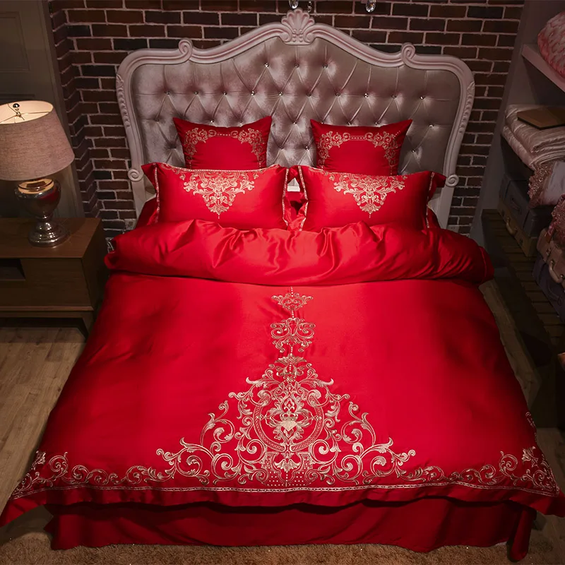 Роскошный шелковый Комплект постельного белья белого и золотого цвета с