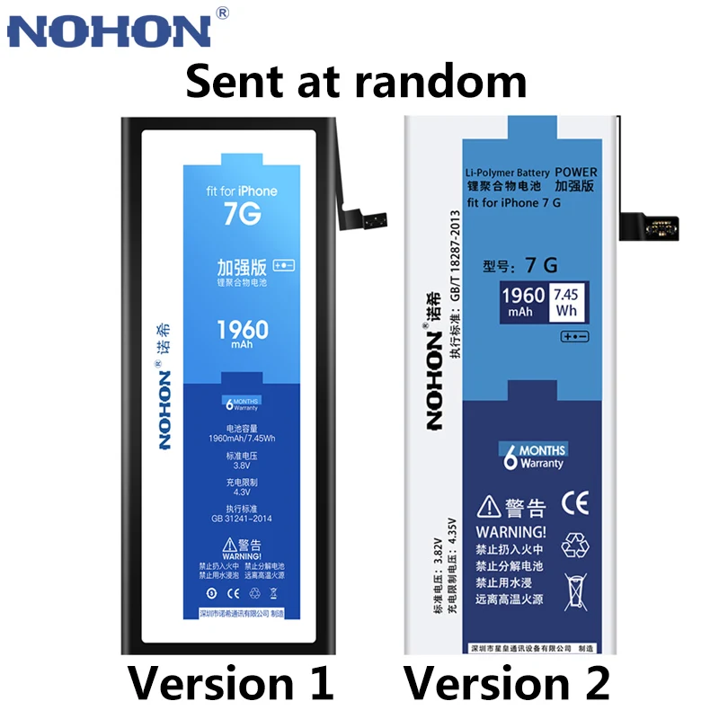 Nohon аккумулятор для iPhone 7 6 5 S 5S 5C акумуляторная батарея iPhone5 iPhone6 Замена высокого