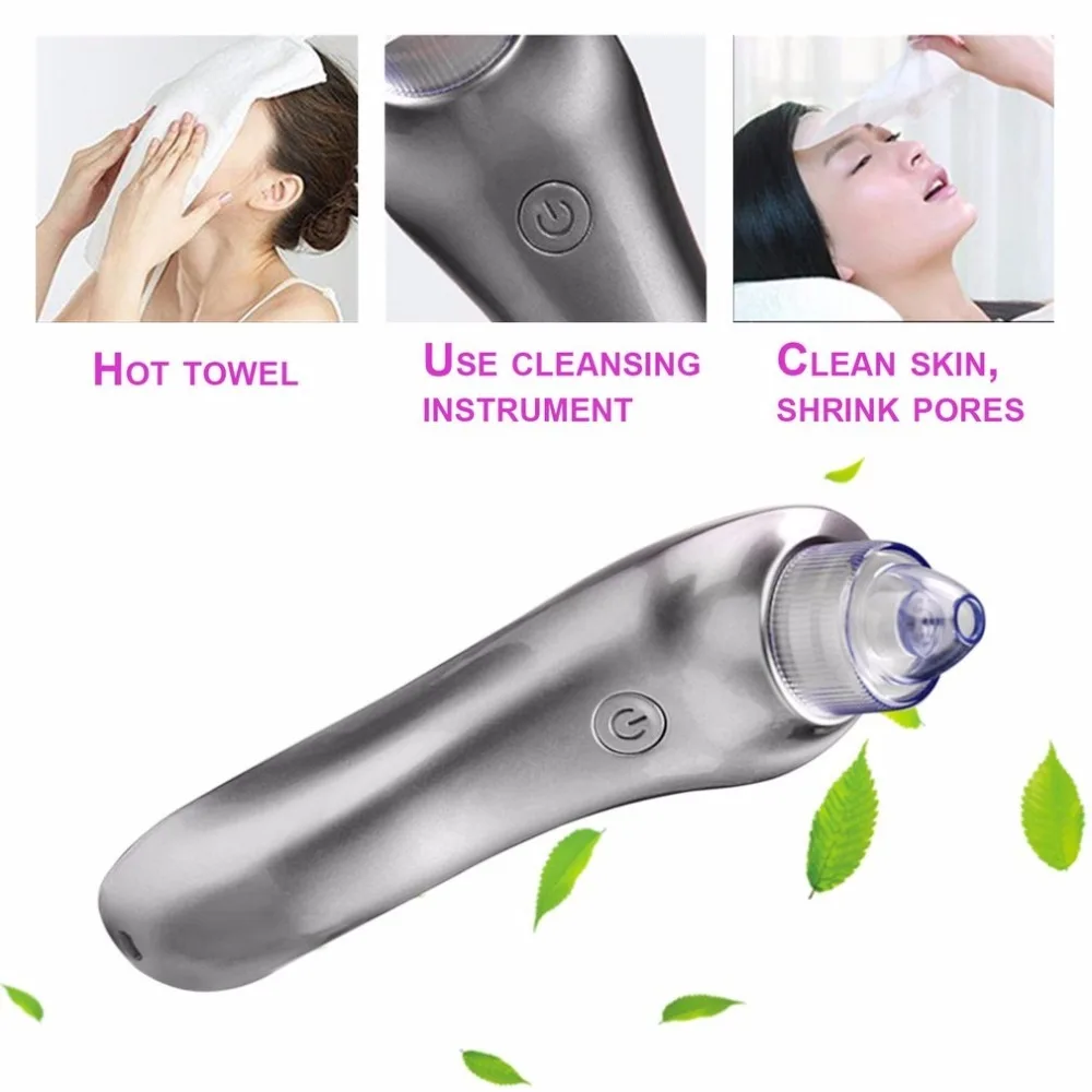 2 цвета usb зарядка вакуумная электрическая лицо поры очищающее средство от черных