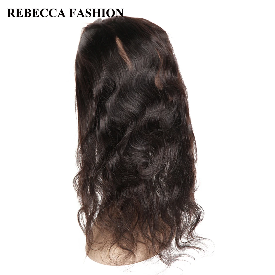 Rebecca 360 Lace Frontal Closure With Baby Hair Brazilian Body Wave 100% Remy Human Free Shipping | Шиньоны и парики