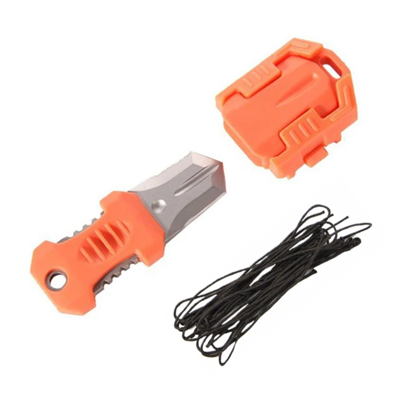 Orange Зубчатая тесьма, мини рюкзак coltello couteau, походный гаджет, для выживания на открытом воздухе, EDC, крепится на пряжке, molle faca cuchillo - Цвет: Orange
