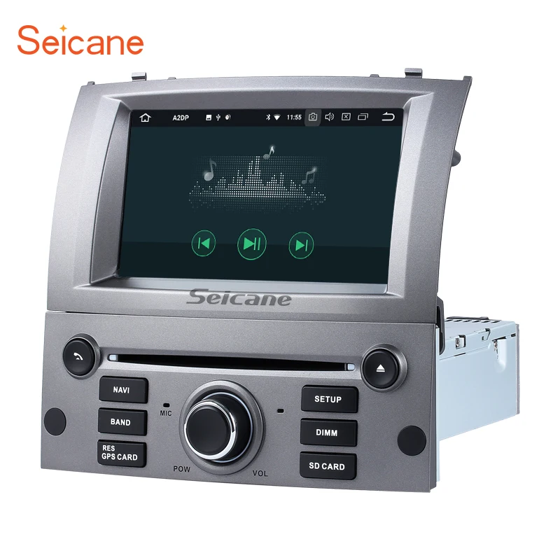 Автомобильный DVD радиоприемник Seicane 7 дюймов 8 ядер Android 0 Bluetooth GPS навигация для 2004