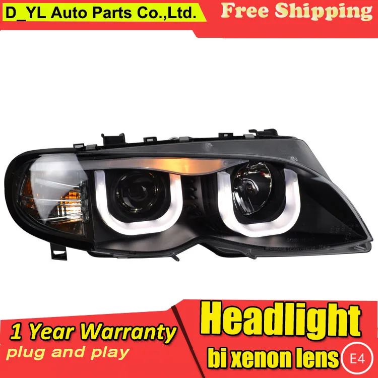 

Car Styling for BMW 318 320 325CI 330CI Headlights 2004-2006 E46 LED Headlight DRL Lens Double Beam H7 HID Xenon bi xenon lens