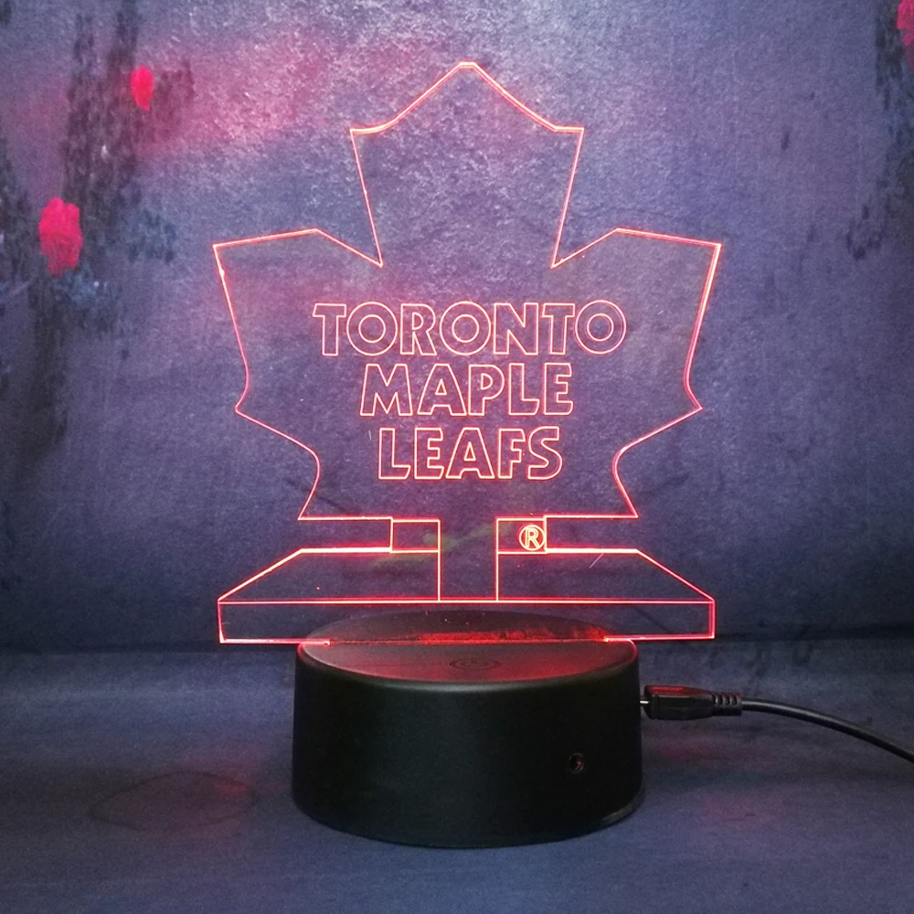 NHL Ice Hockey Toronto Maple Leafs LED Neon Light Sign home decor crafts 7colors changing Night Home Decoration | Освещение