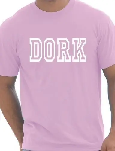 Забавный слоган Dork в подарок футболка унисекс большого размера и Colors-A625 | Мужская