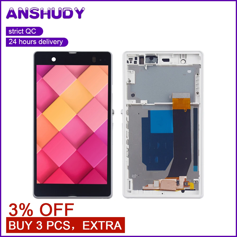 Для Sony Xperia Z L36H L36i C6606 C6603 C6602 C660X C6601 сенсорный экран дигитайзер + ЖК дисплей монитор