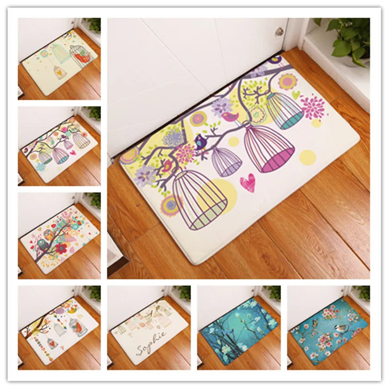 2017 новые маленькие воробьи ковры с принтом Нескользящие кухонные коврики для