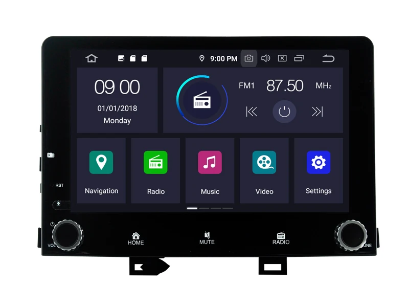 Четырехъядерный Android 9 0 dvd плеер автомобиля для KIA RIO 2017 Deckless автомобильный