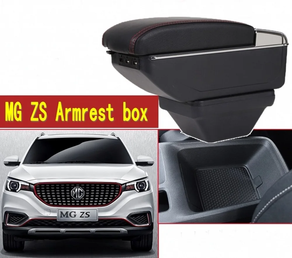 Для MG ZS подлокотник коробка центральный магазин содержание коробка с держатель стакана, пепельница USB ZS Подлокотники коробка