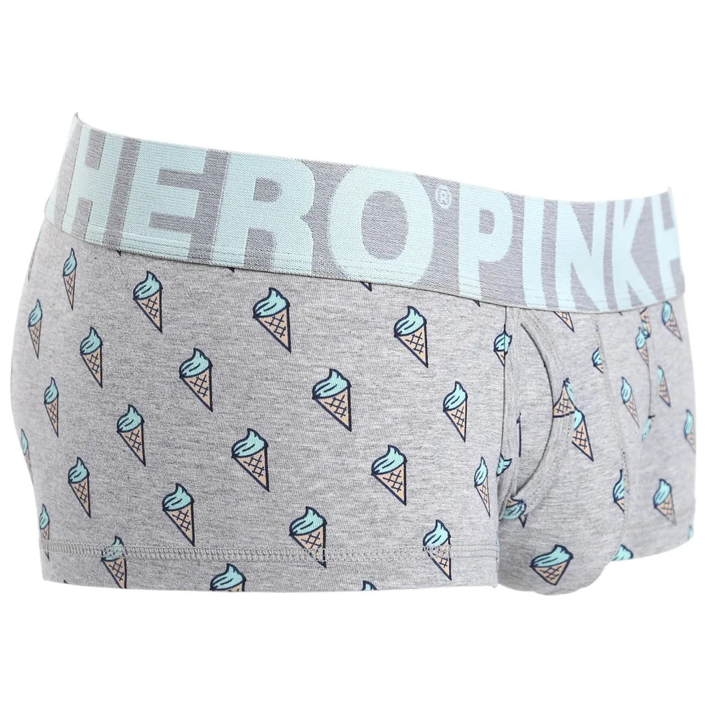 PINK HEROES Mens Boxer Cotton Letter Underpants Knickers Sexy Shorts Men Underwear Male Underpant Beachwear ropa interior hombr
