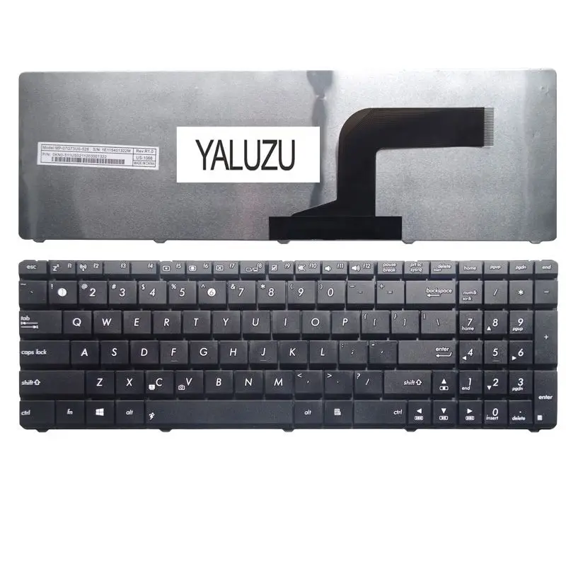 YALUZU US для Asus K53 K53E X52 X52F X55A X55C X55U K73 K73B K73E K73S X61 NJ2 Замена клавиатуры ноутбука черный
