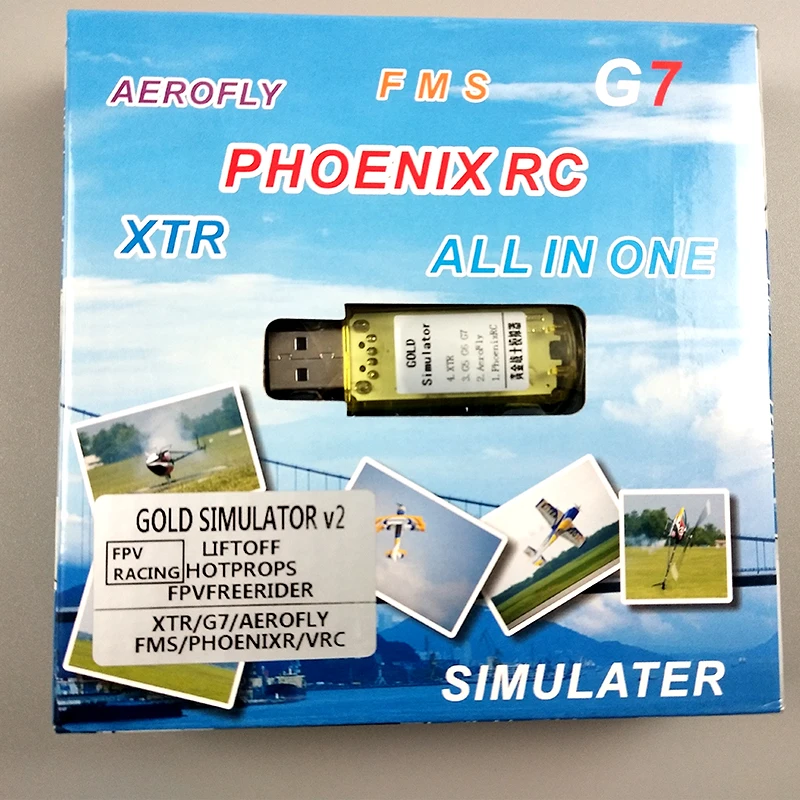 Улучшенное Качество 22 в 1 симулятор USB RC для поддержки Realflight G7.5 G7|Детали и