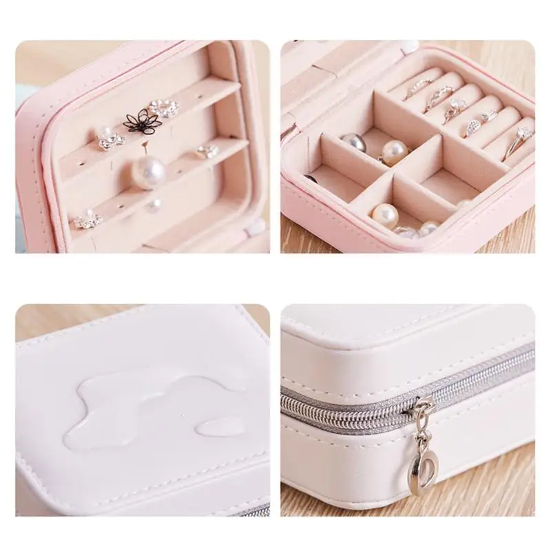 Small Multifunction PU Leather Storage Organizer Jewelry Box Portable Travel Case | Дом и сад