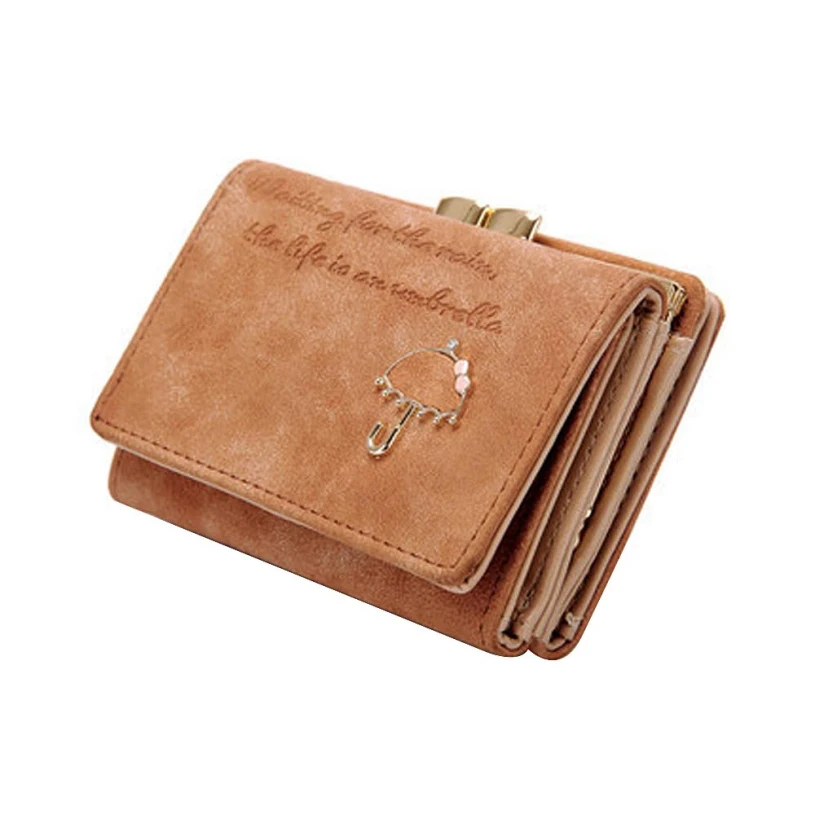 Новый Бренд 2015 дешевый женский кожаный кошелек с зонтиком клатч сумочка для