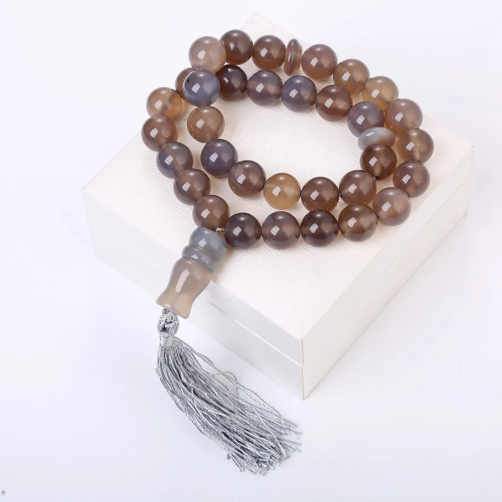 Прозрачный Исламская, молитвенная Бусы Tasbih мусульманский для молитв четки оптом по низкой цене Шарм ювелирные изделия браслет из агата для Для мужчин Для женщин классический Для женщин простой - Цвет камня: Прозрачный