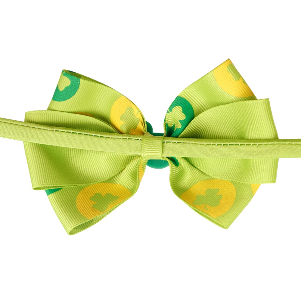 Hair Accessories Green Bow Bands St patrick's day Headband For Girls Shamrock Head Hoop Handmade Festival Headwear | Аксессуары для