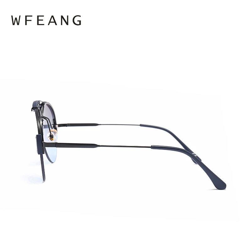 WFEANG Trend Винтажные Солнцезащитные очки женские прозрачные без оправы для женщин
