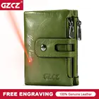 Короткие Бумажники из натуральной кожи, женский и мужской кошелек, новый модный кошелек на молнии и застежке, дизайнерский брендовый кошелек с отделением для карт, зеленый и красный цвета