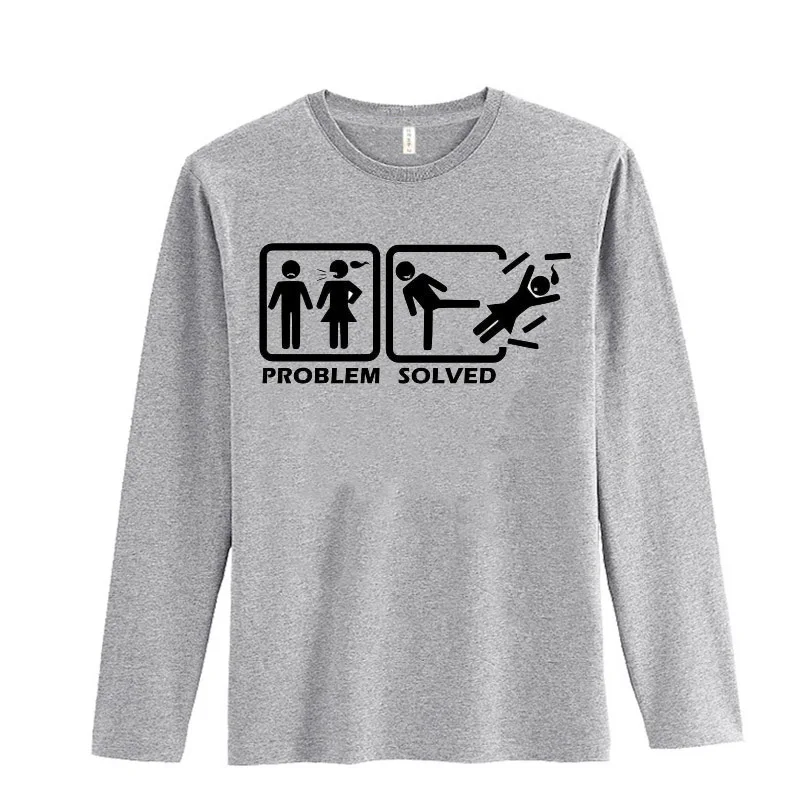 Divertidas Шаблон problema resuelto ларго манга camiseta де hombre 2016 с альта calidad дель la marca лу |