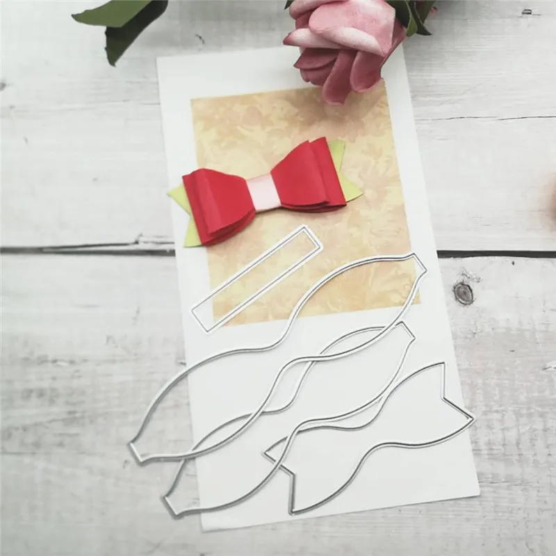 DIY beautiful Bow cutting dies mold new Scrapbook paper craft knife mould blade punch stencils Metal Cutting Dies 14.3X9.9CM|Вырубные