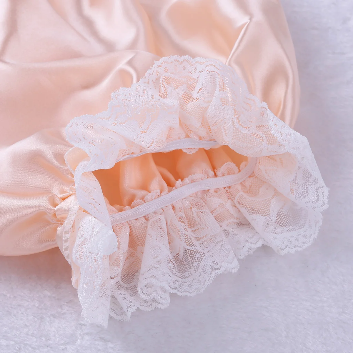 Шорты FEESHOW женские с кружевным подолом блестящие шаровары тыквой милые короткие