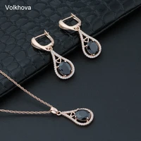 zircon earrings for women luxury wedding hot 2022 luxury jewelry set for women necklaceearrings free gift