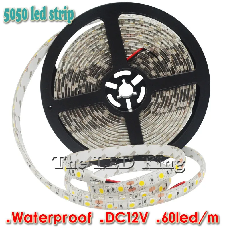 Светодиодная лента RGB 2835 SMD 5 м 60 светодиодов/м включает в себя 12 В 2 А светодиодную