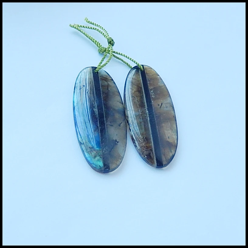 Оптовая продажа лабрадорит с обсидианом подвески женские серьги ювелирные